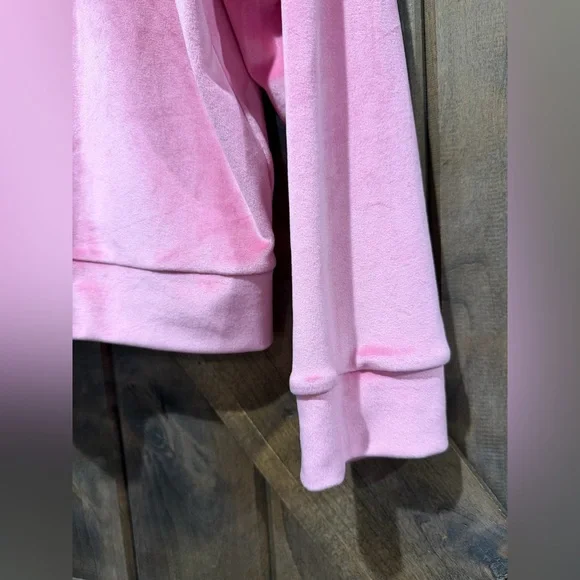 EUC PINK Brand Velour Pink Zip Yp Hoodie Sz XL - Picture 6 of 15